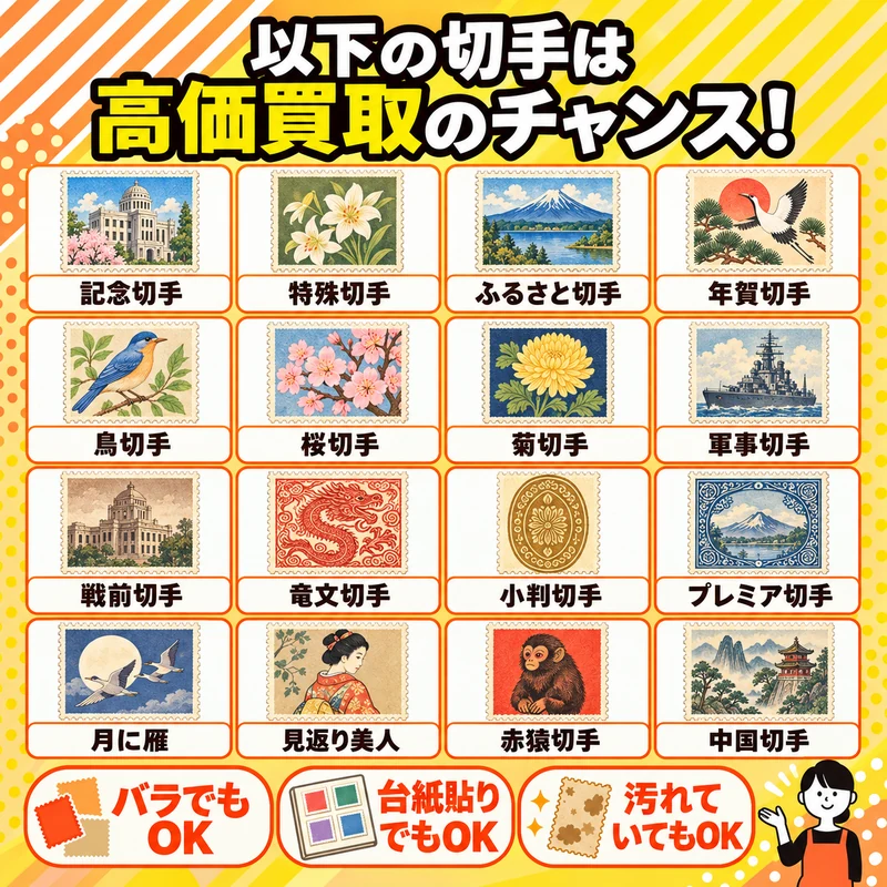 高価買取のチャンスがある切手の一覧